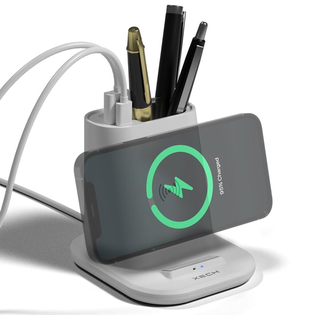 XECH Pen Stand Wireless Charger Best Wireless Chargers Under ₹1000 & ₹2000 in India 2024