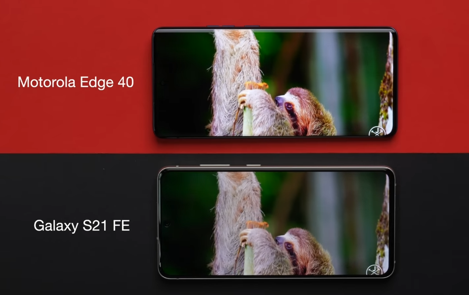Moto Edge 40 Vs Samsung S21 FE 2024 Comparison! - display comparison